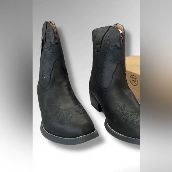ROPER Riley Scroll Embroidered Womens Snip Toe Western Boots Size 9.5 EU 40.5 - Picture 10 of 13